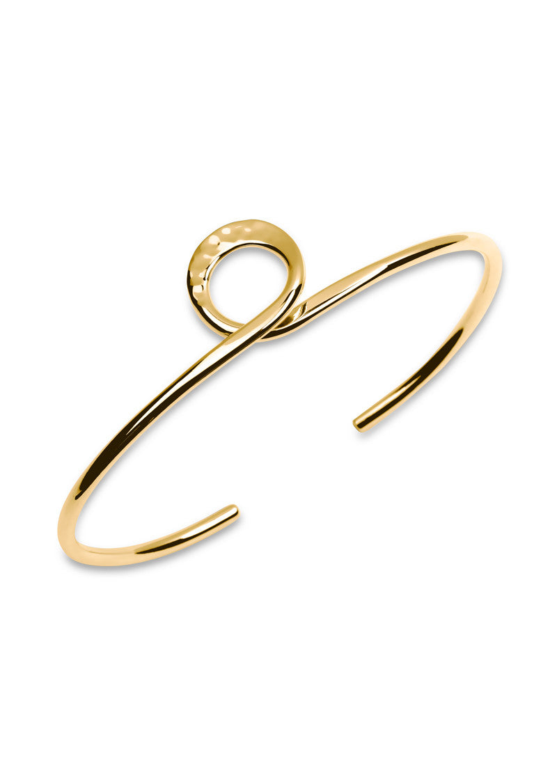 Hammered Knot Bracelet - Gold