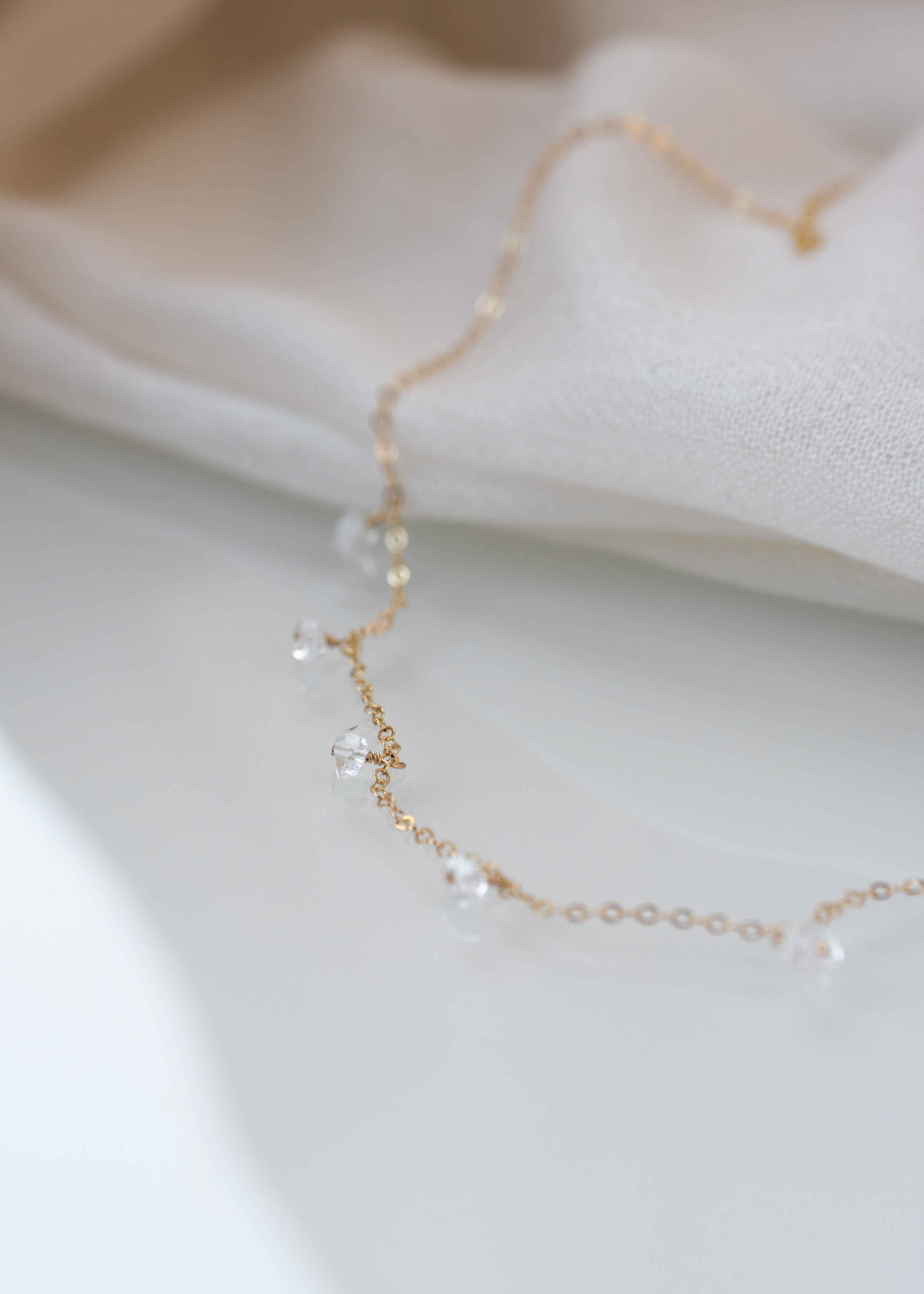 Dew Drop Necklace in Herkimer Diamond