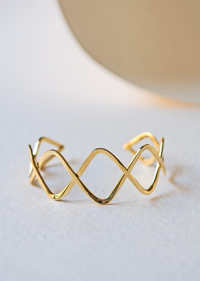 Intersection Cuff Bracelet - Gold Vermeil