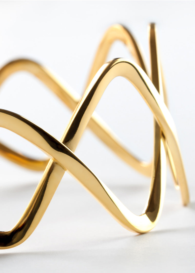 Intersection Cuff Bracelet - Gold Vermeil