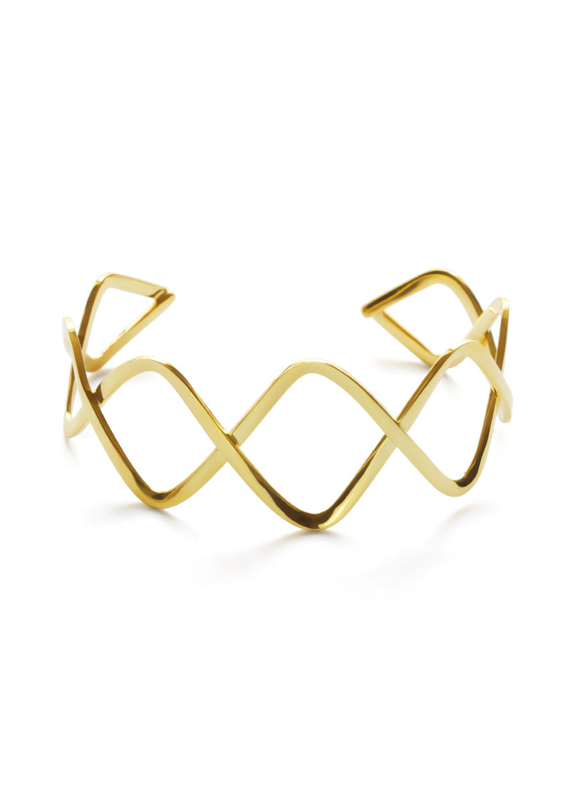 Intersection Cuff Bracelet - Gold Vermeil