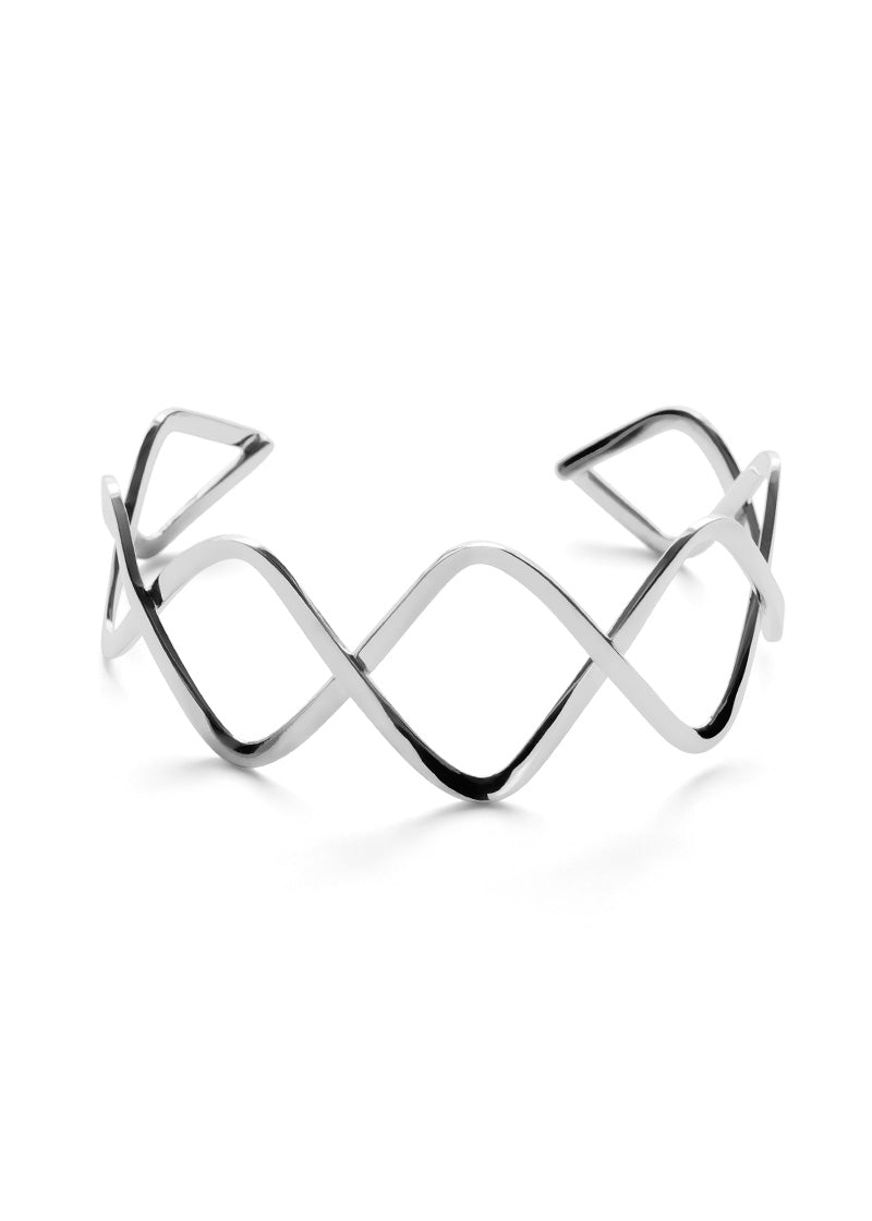 Intersection Cuff Bracelet - Sterling Silver