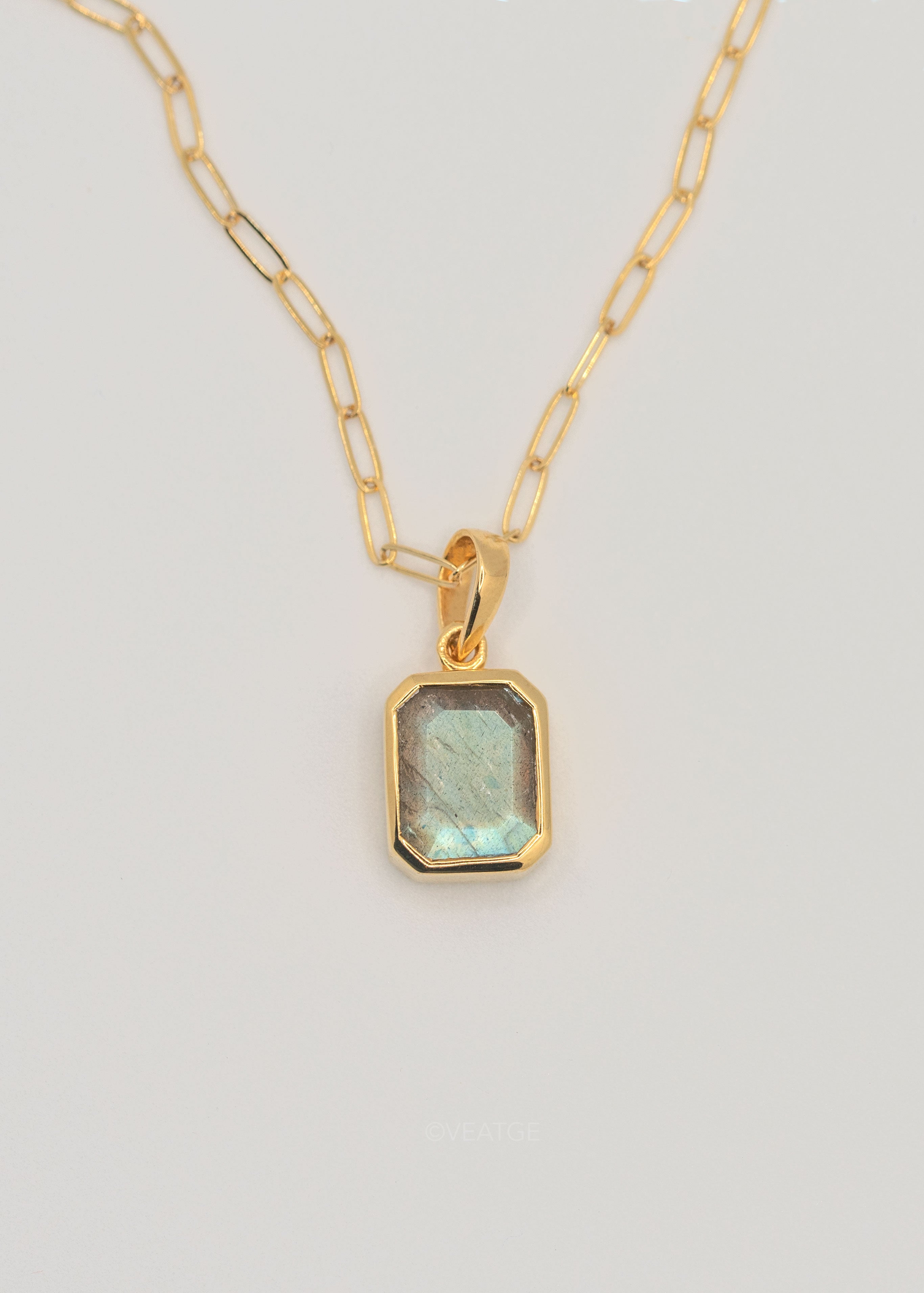 Labradorite Gemstone Necklace Gifts for Women Mom Natural Genuine Gold Modern necklace
