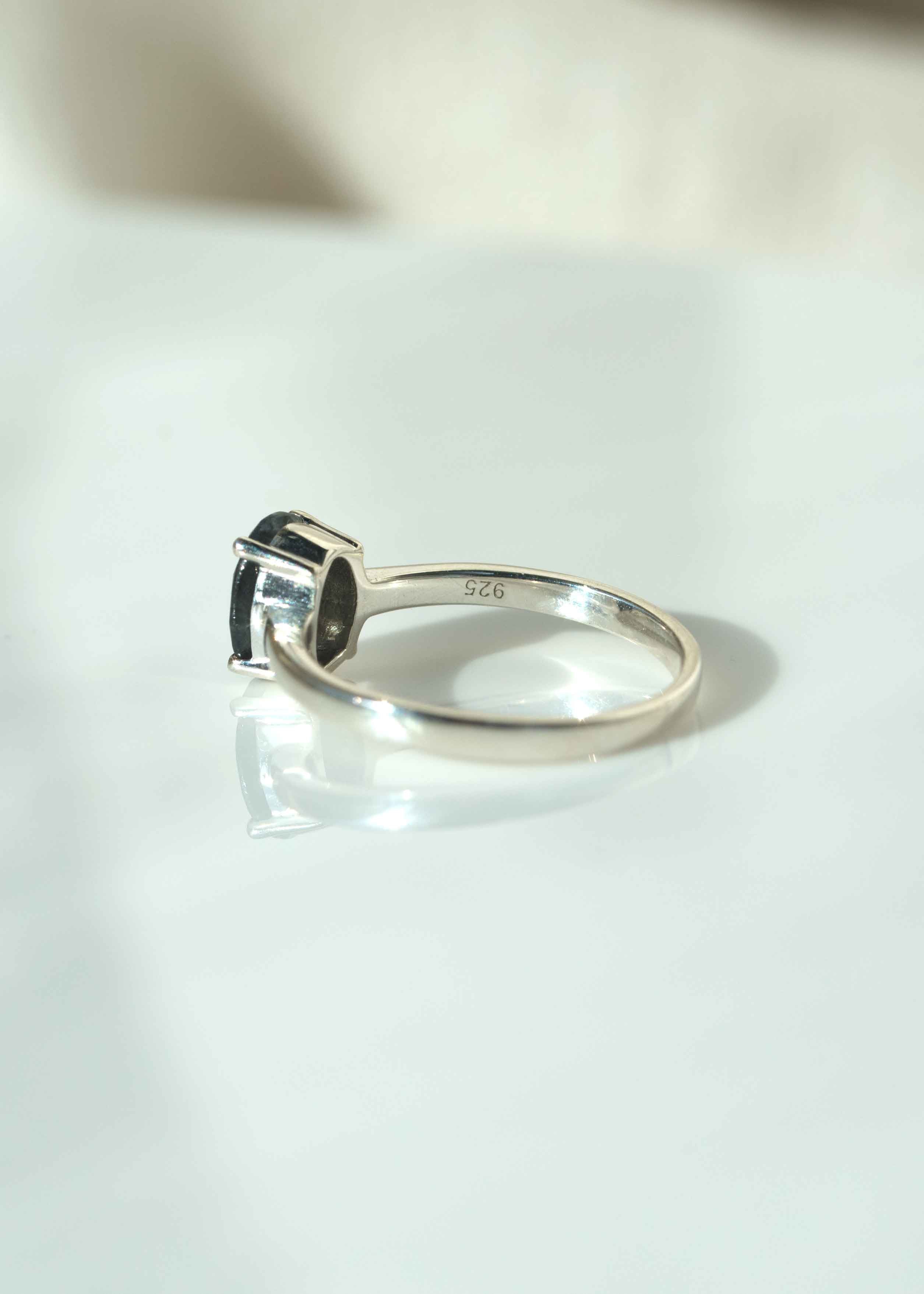 Labradorite Sterling Silver Stacking Gemstone Birthstone Ring