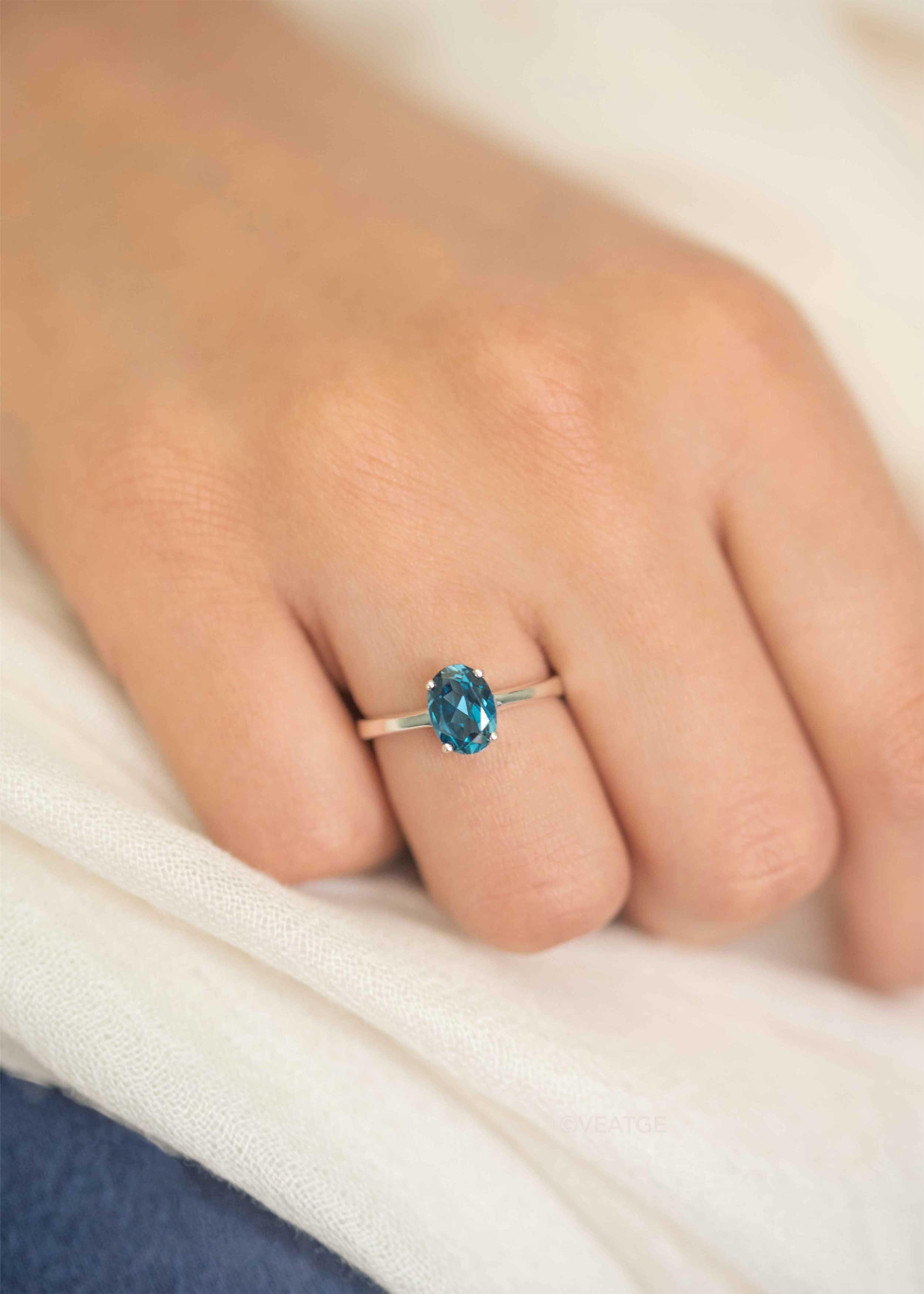 Luxe London Blue Topaz & White Topaz Ring – local eclectic