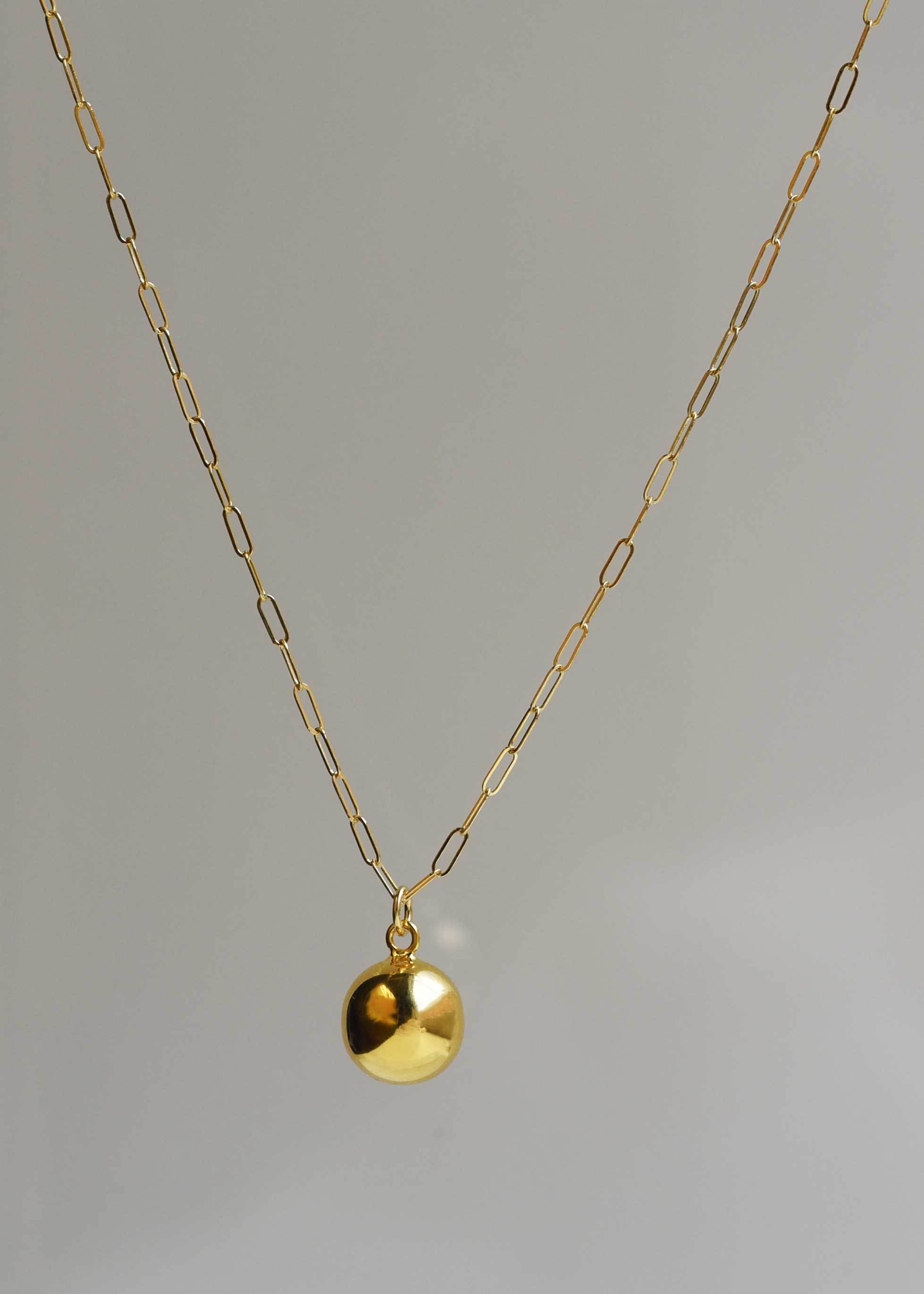 Minimal Ball Necklace in Gold