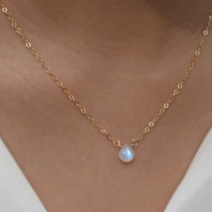 Moonstone Gold Layering Necklace