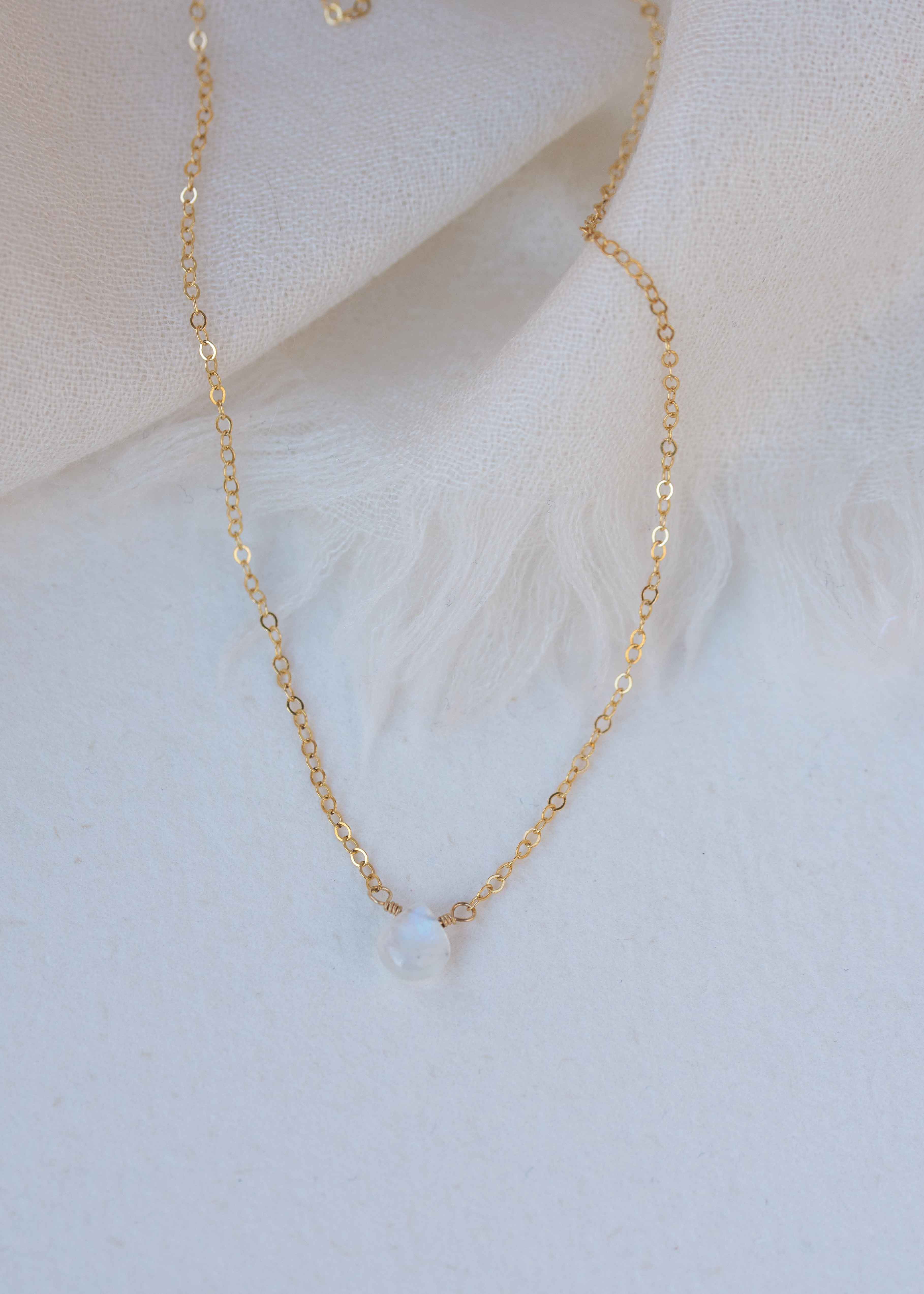 Moonstone Gold Layering Necklace