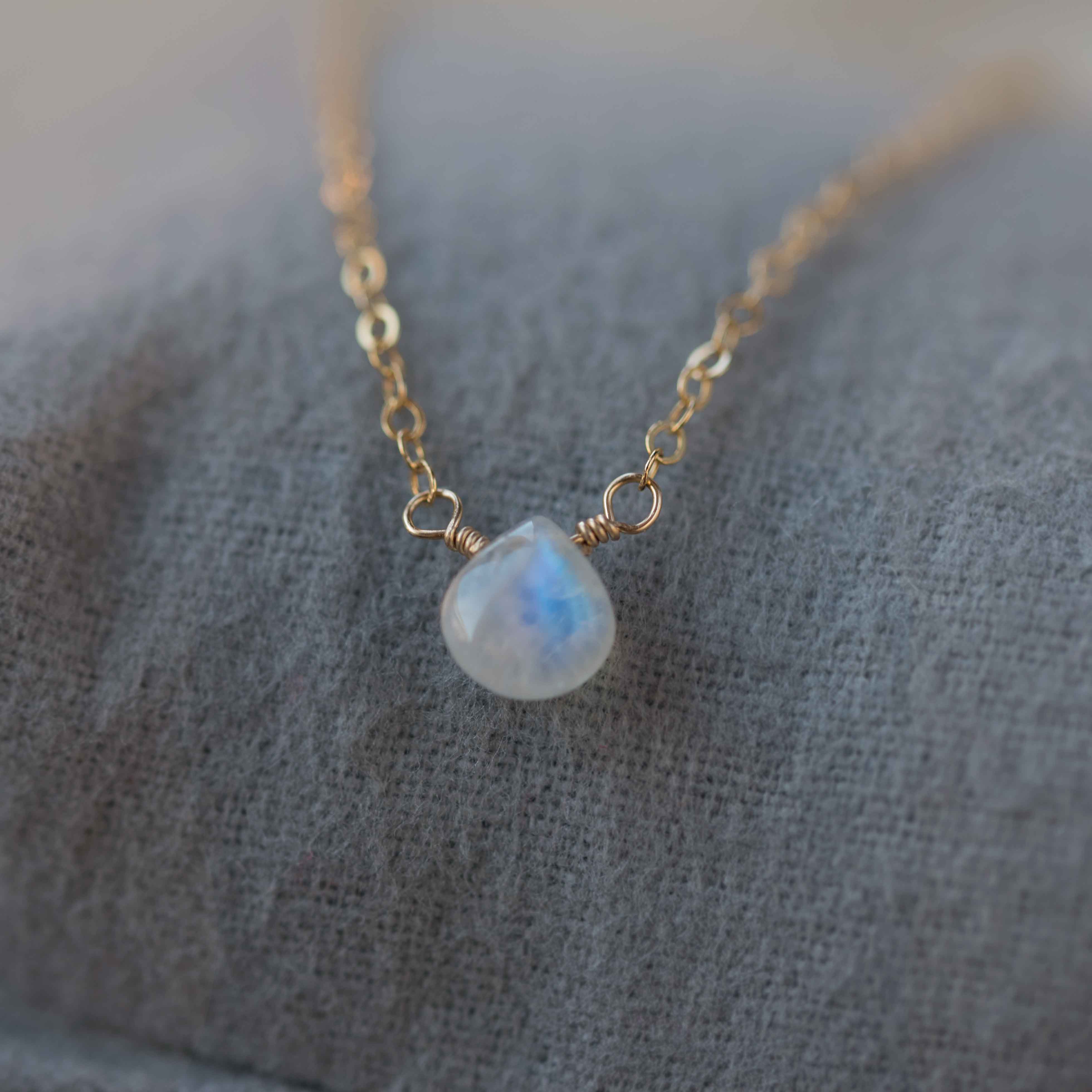 Moonstone Gold Layering Necklace