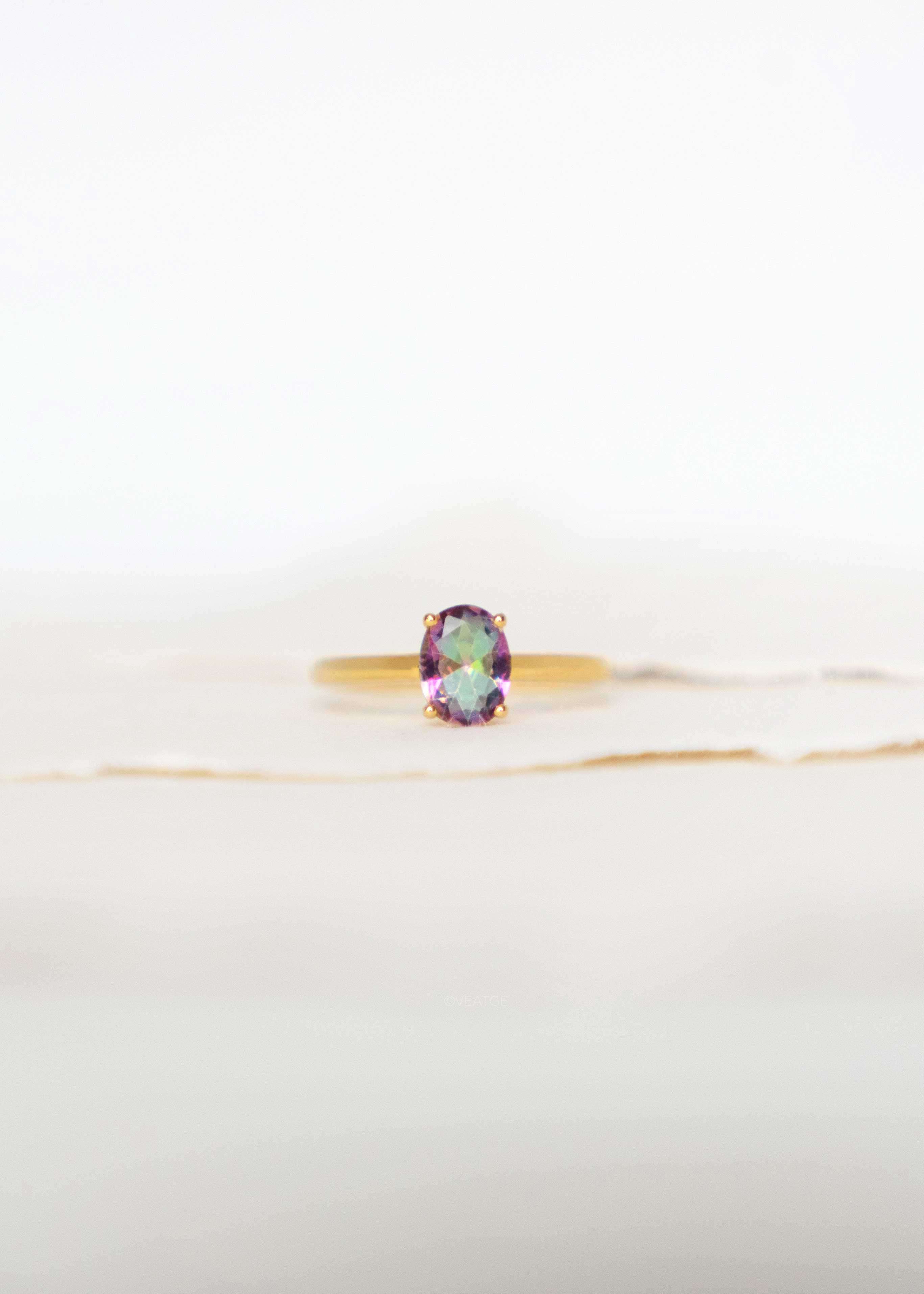 Mystic Topaz Ring in Gold Vermeil gifts for women gift for her gemstone ring