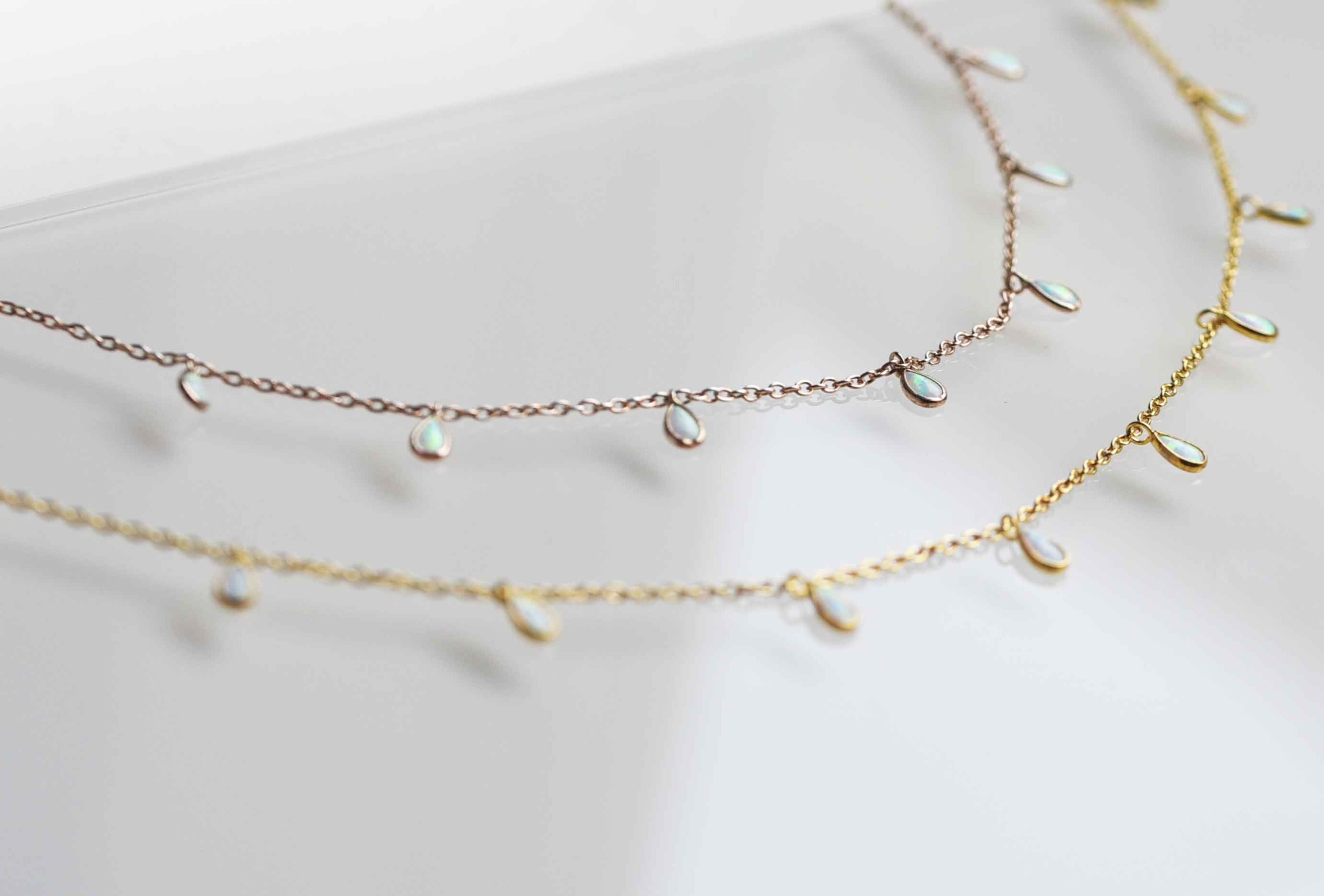 opal drops necklace