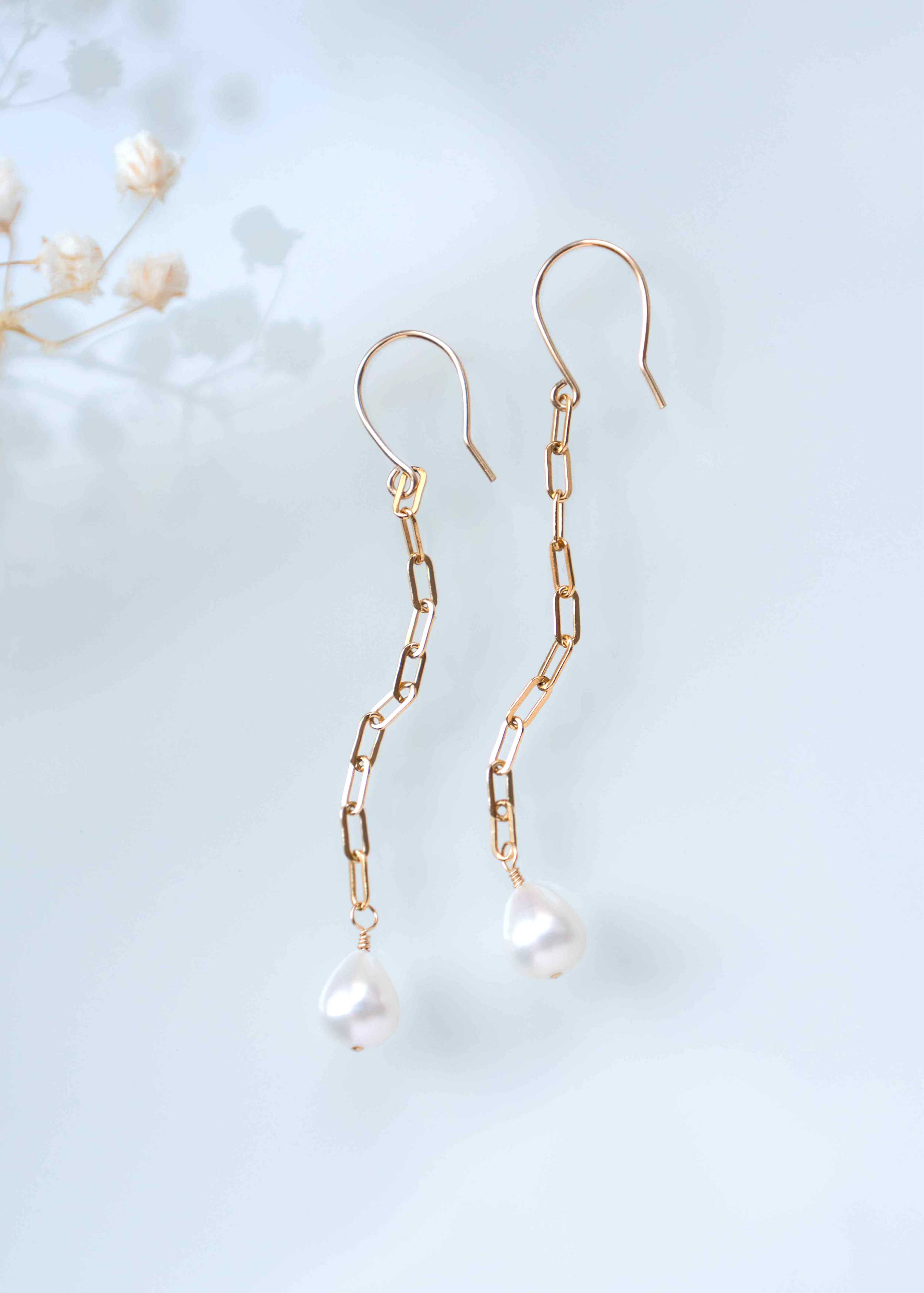 Pearl Dangle Drop Earrings Gift for women bridesmaids