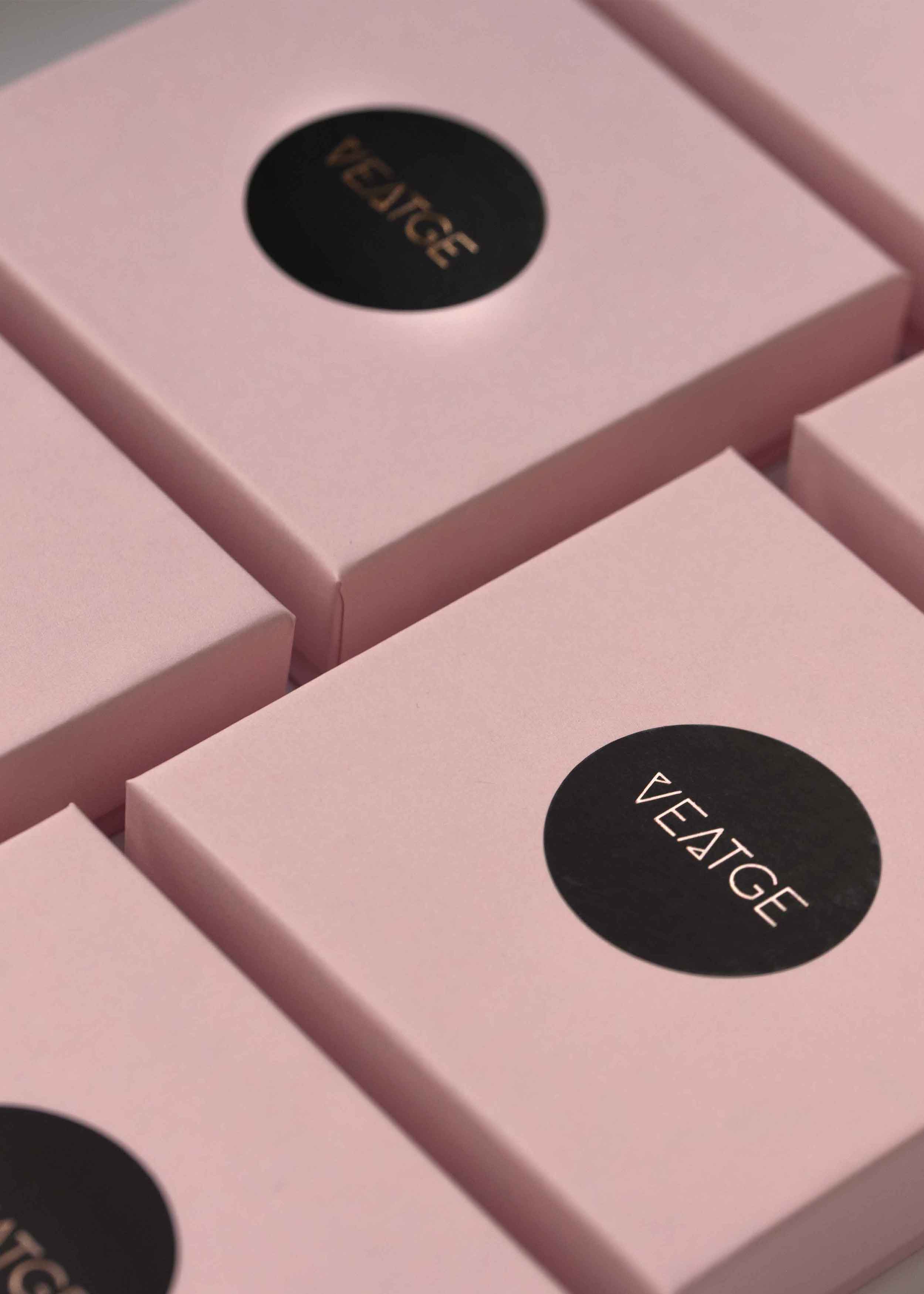 pink packaging box
