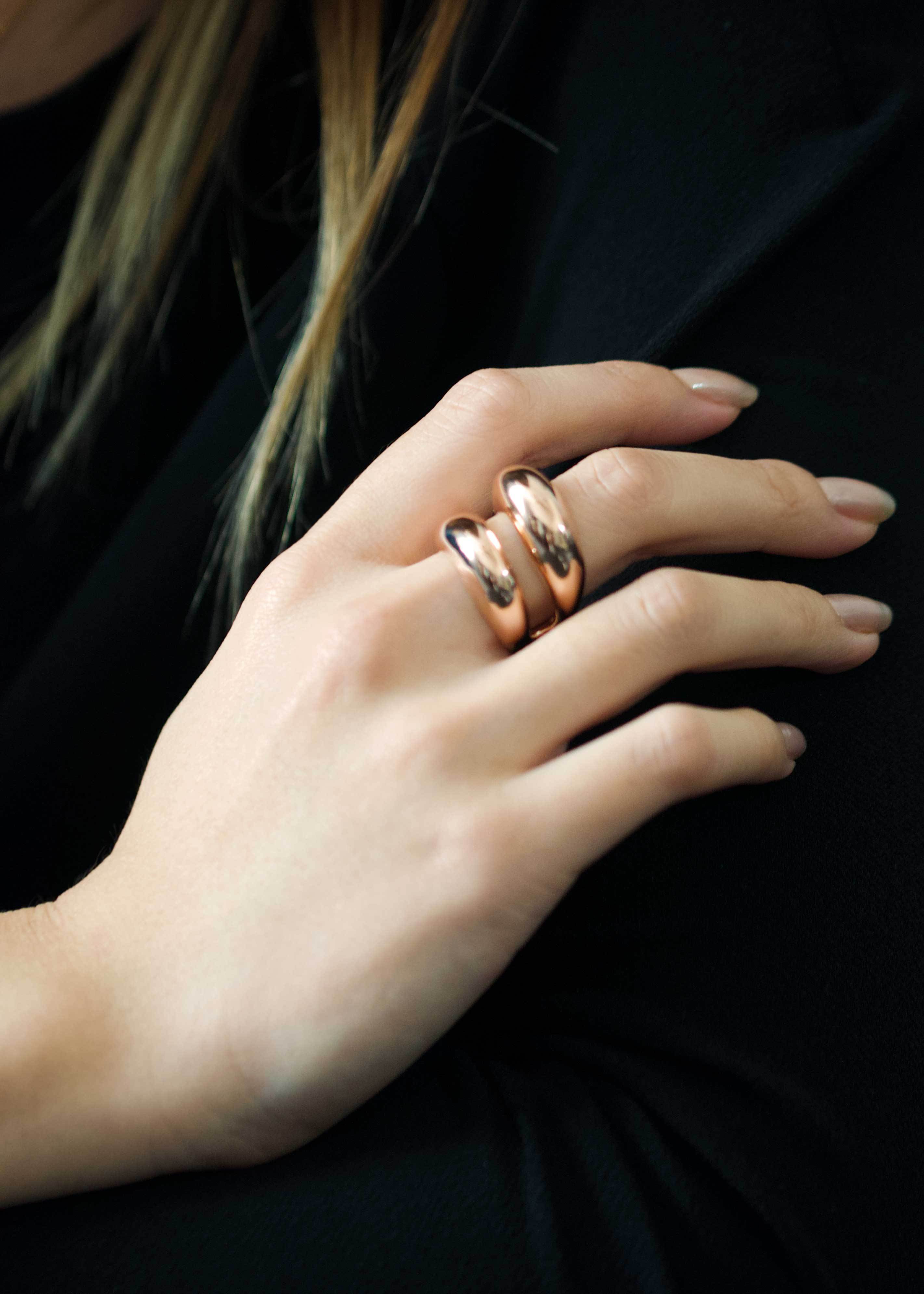 Rose gold clearance dome ring