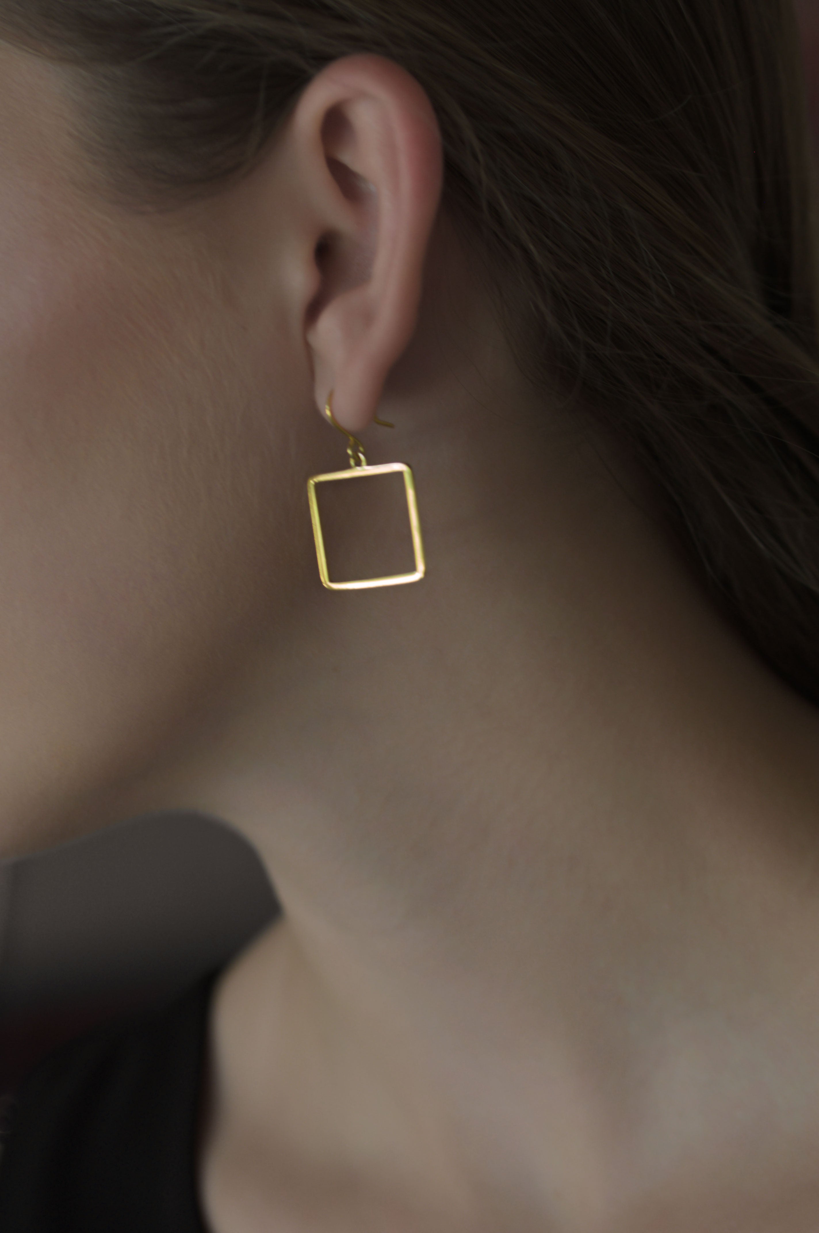 gold geometric earrings