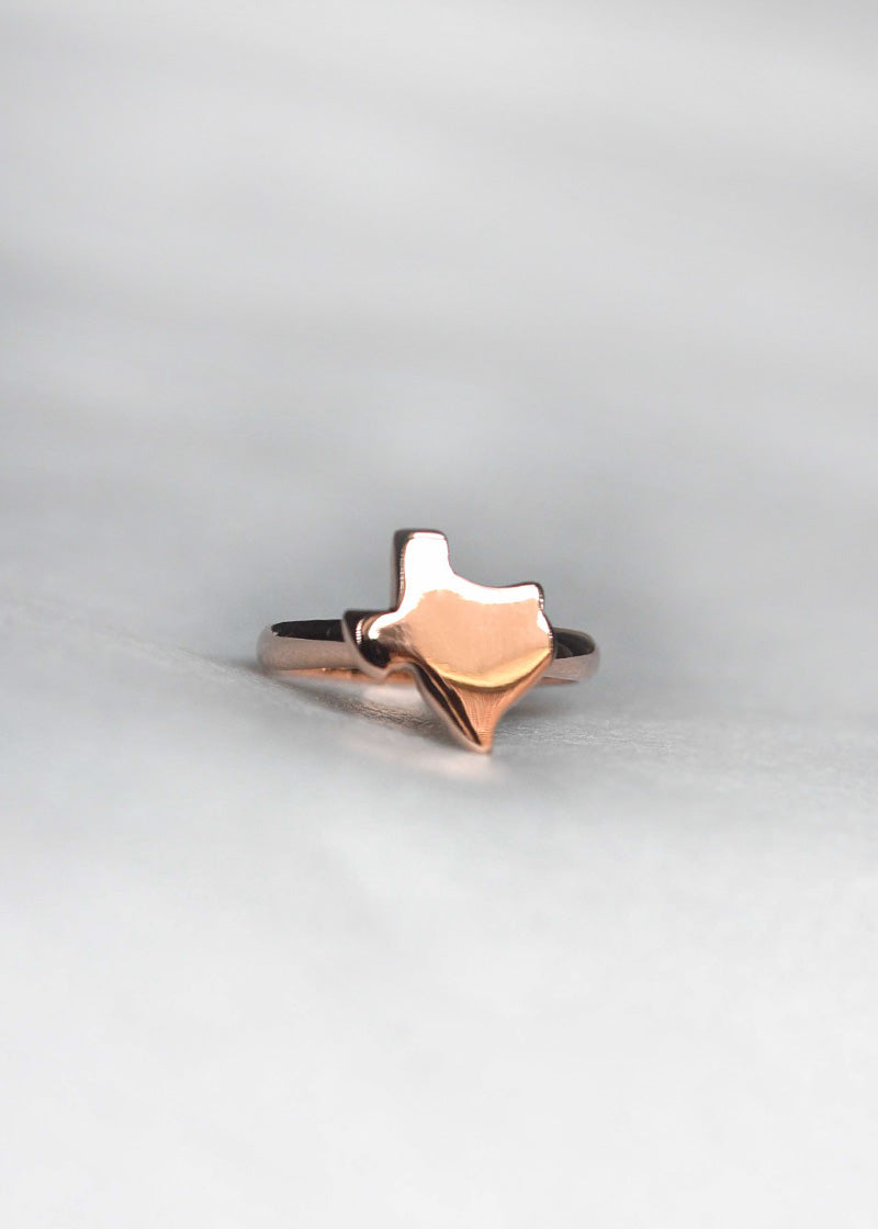 texas ring rose gold