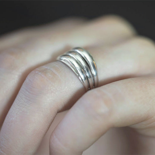 sleek dome ring in sterling silver