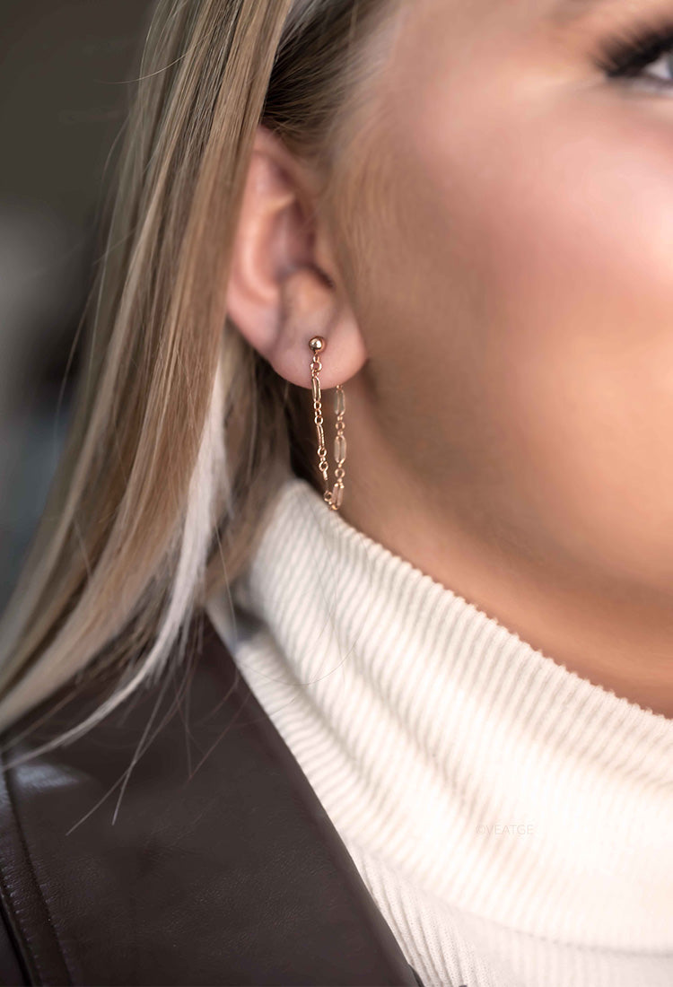 lace chain earrings
