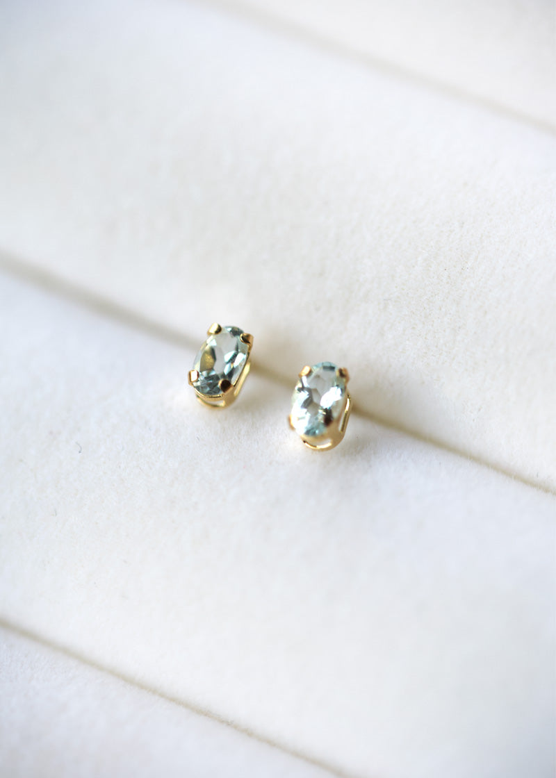 aquamarine earrings in gold