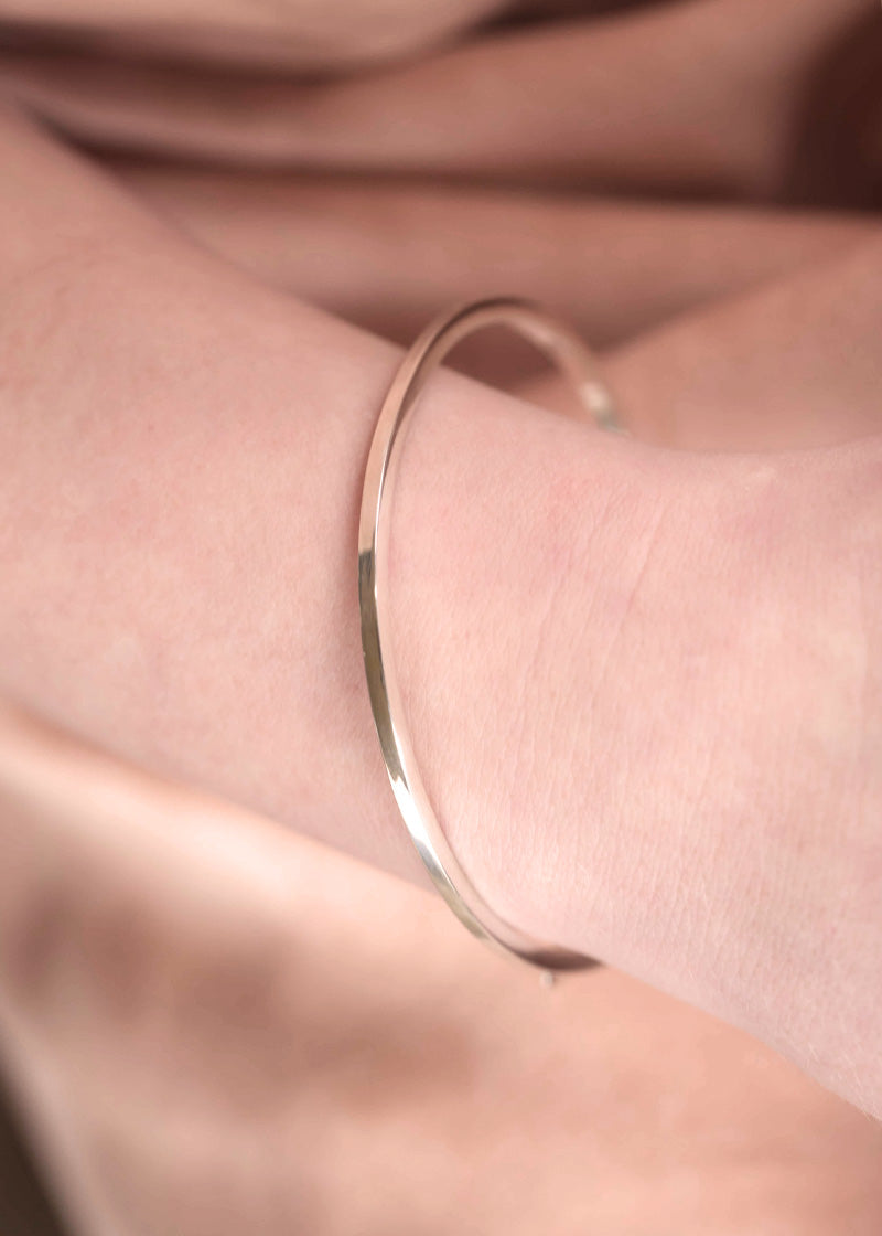 Sterling Silver Bangle Bracelet Adjustable gift for women