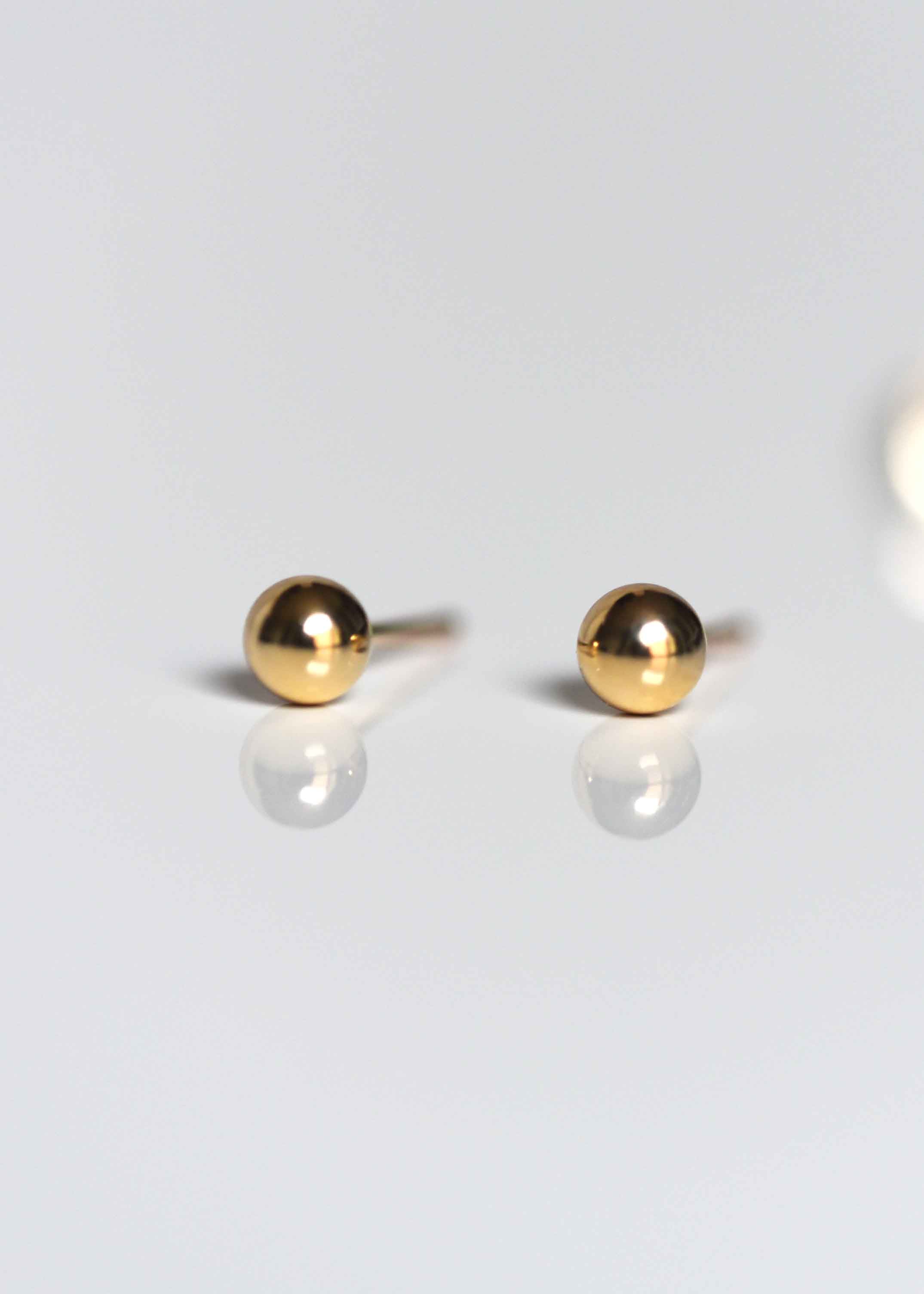 simple gold studs, small earrings hypoallergenic gold filled