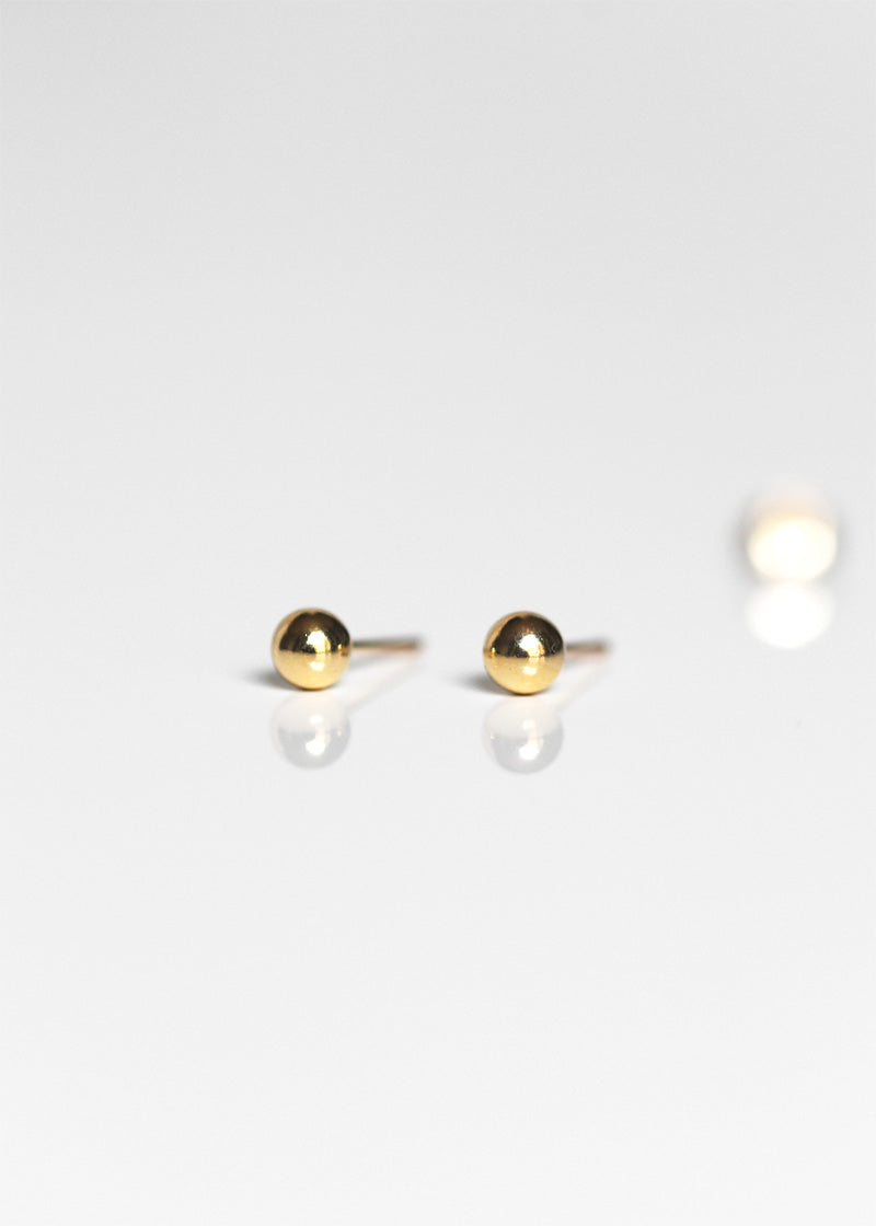 simple gold studs, small earrings hypoallergenic gold filled