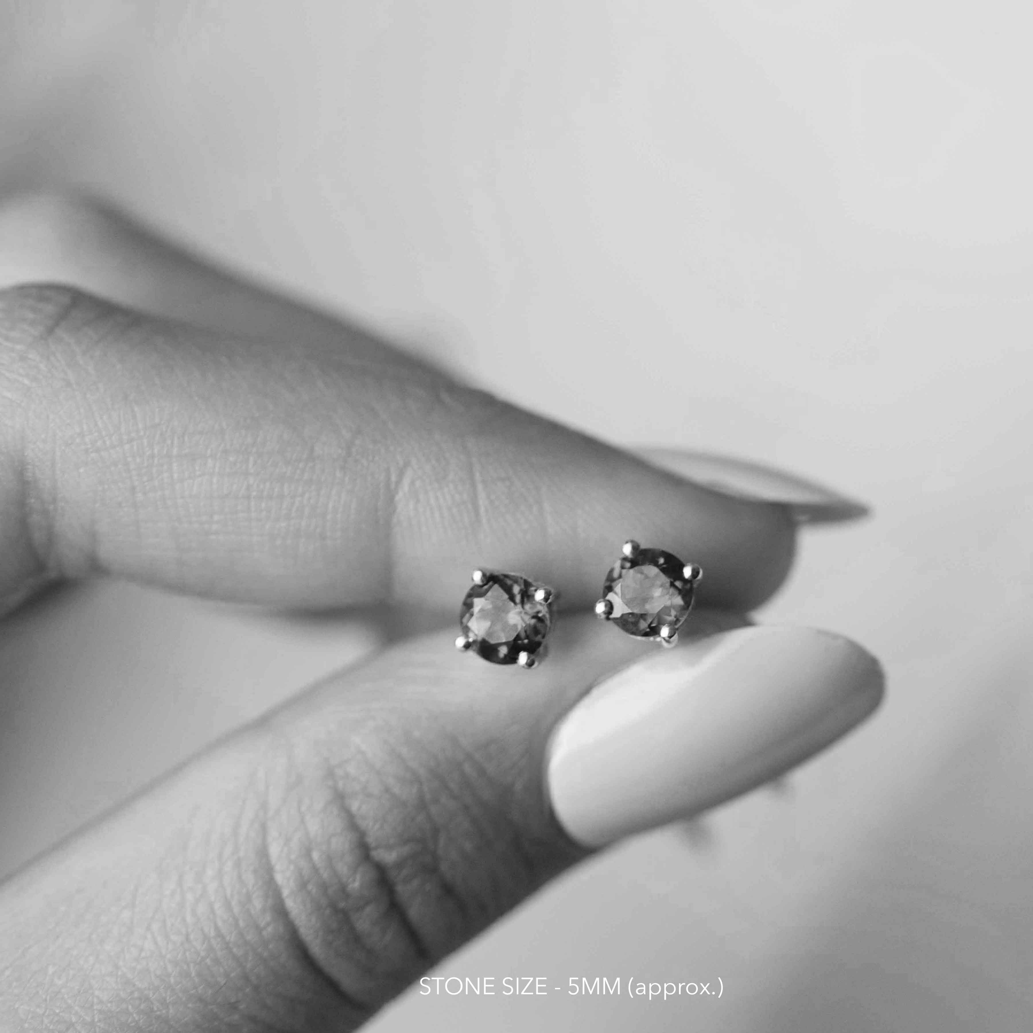 gemstone earrings dainty studs cartilage second piercing