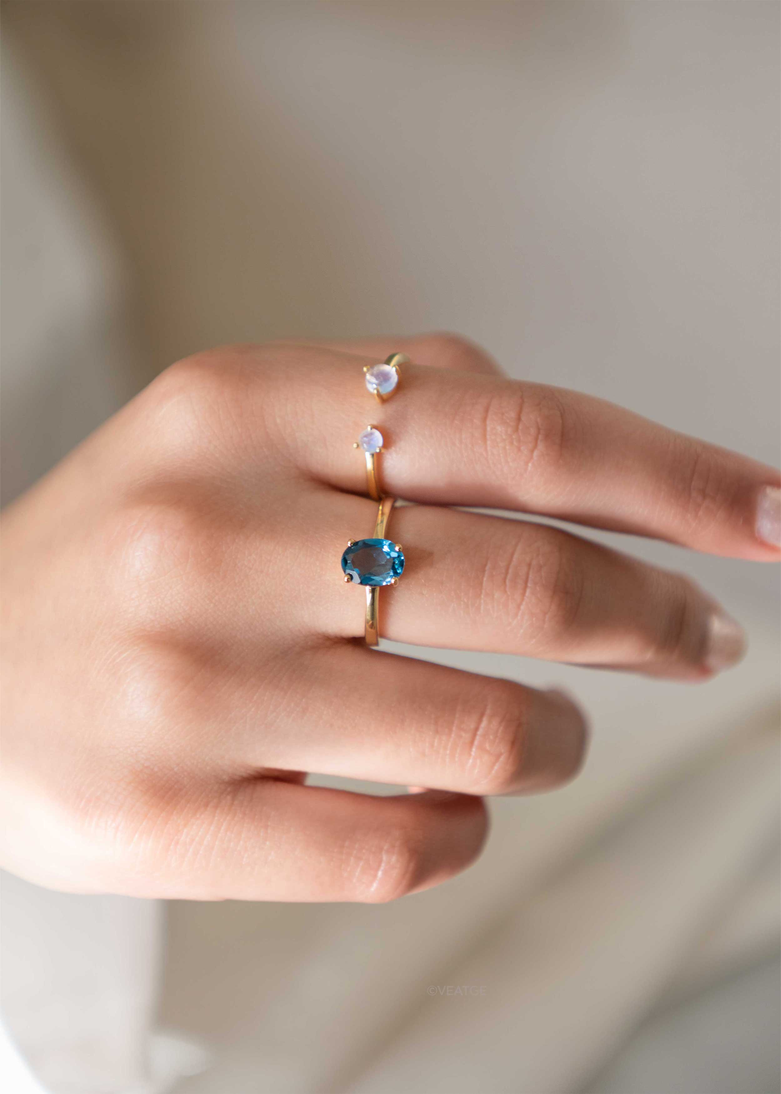 stacking minimal london blue topaz gold ring proposal promise engagement wedding replacement alternative band ring real gemstone december birthstone birthdays best gifts for women