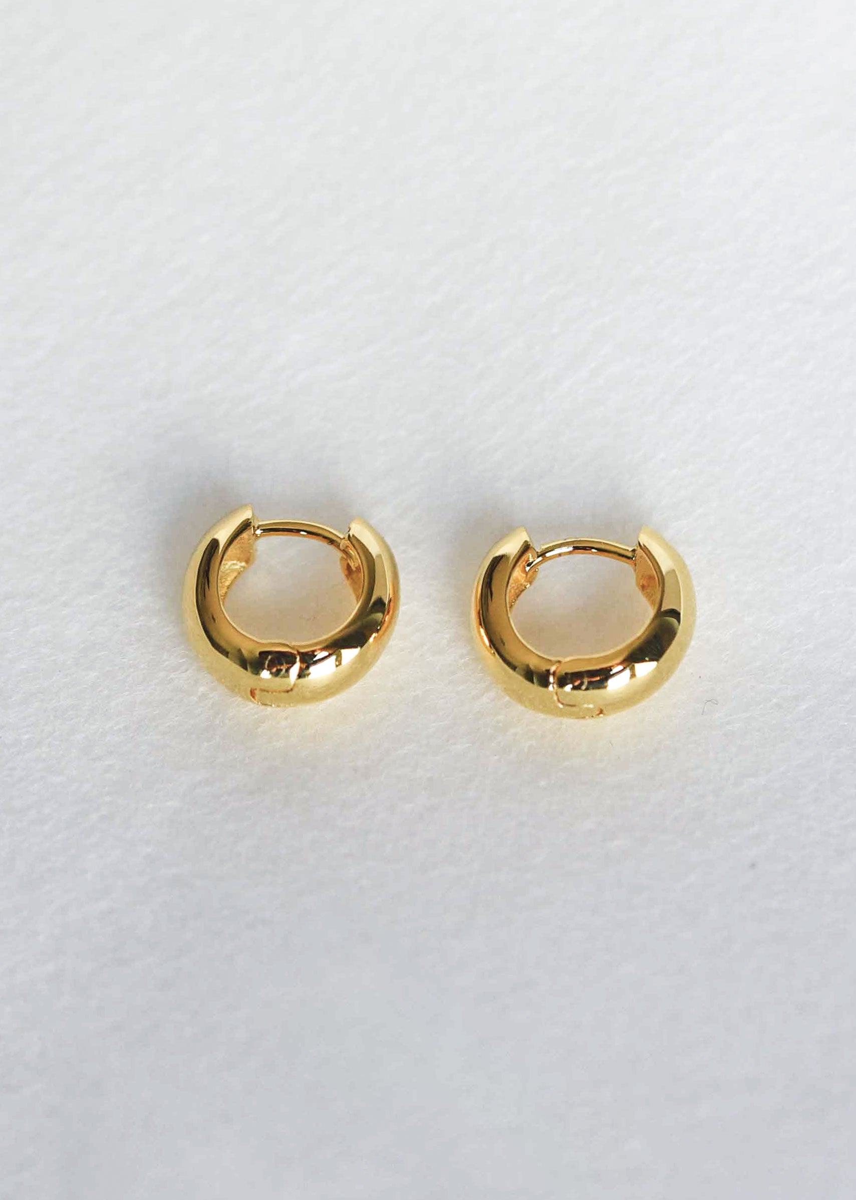 dome hoop earrings delicate gold chunky small huggies