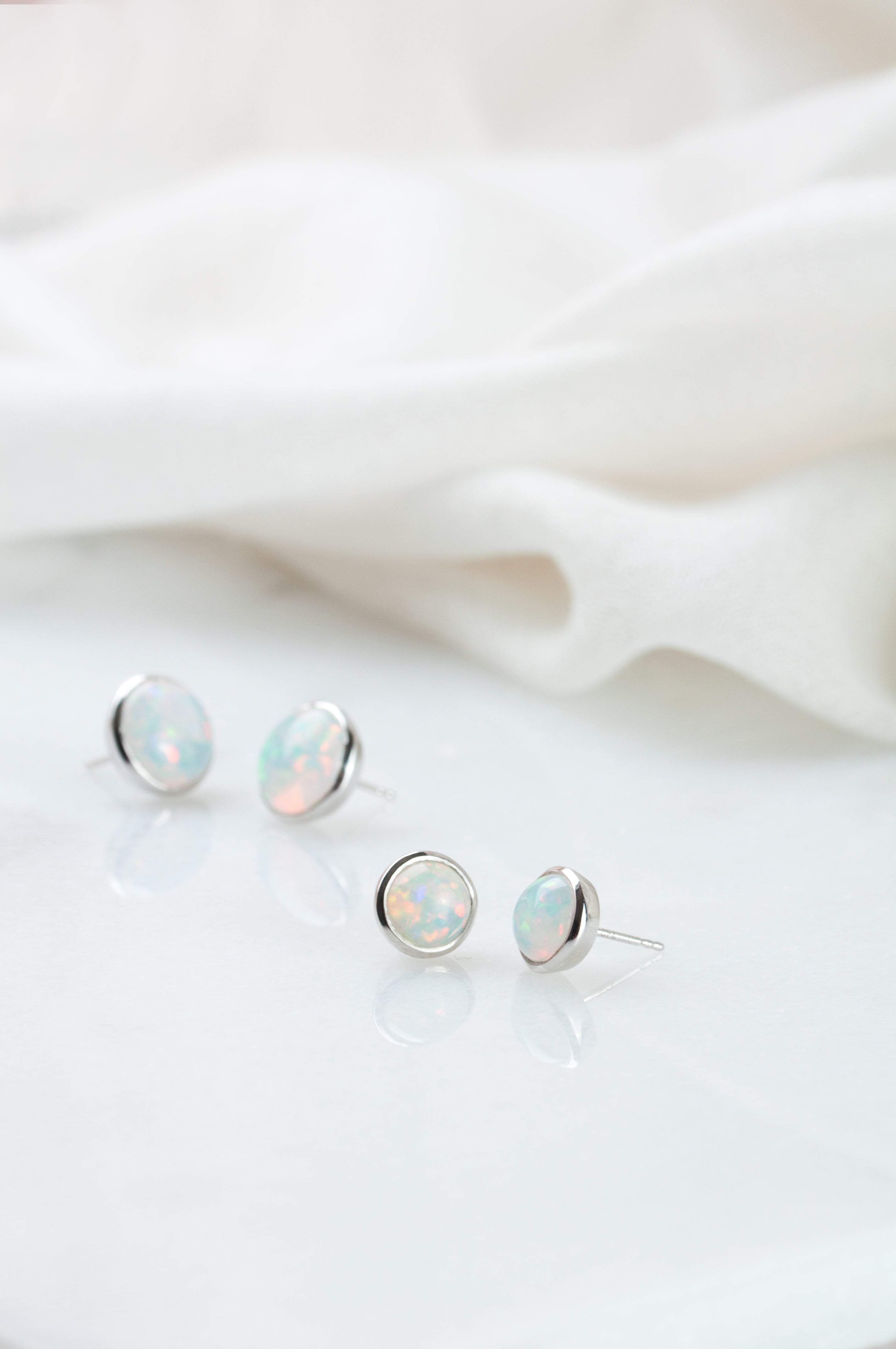 Opal Large Studs Earrings
