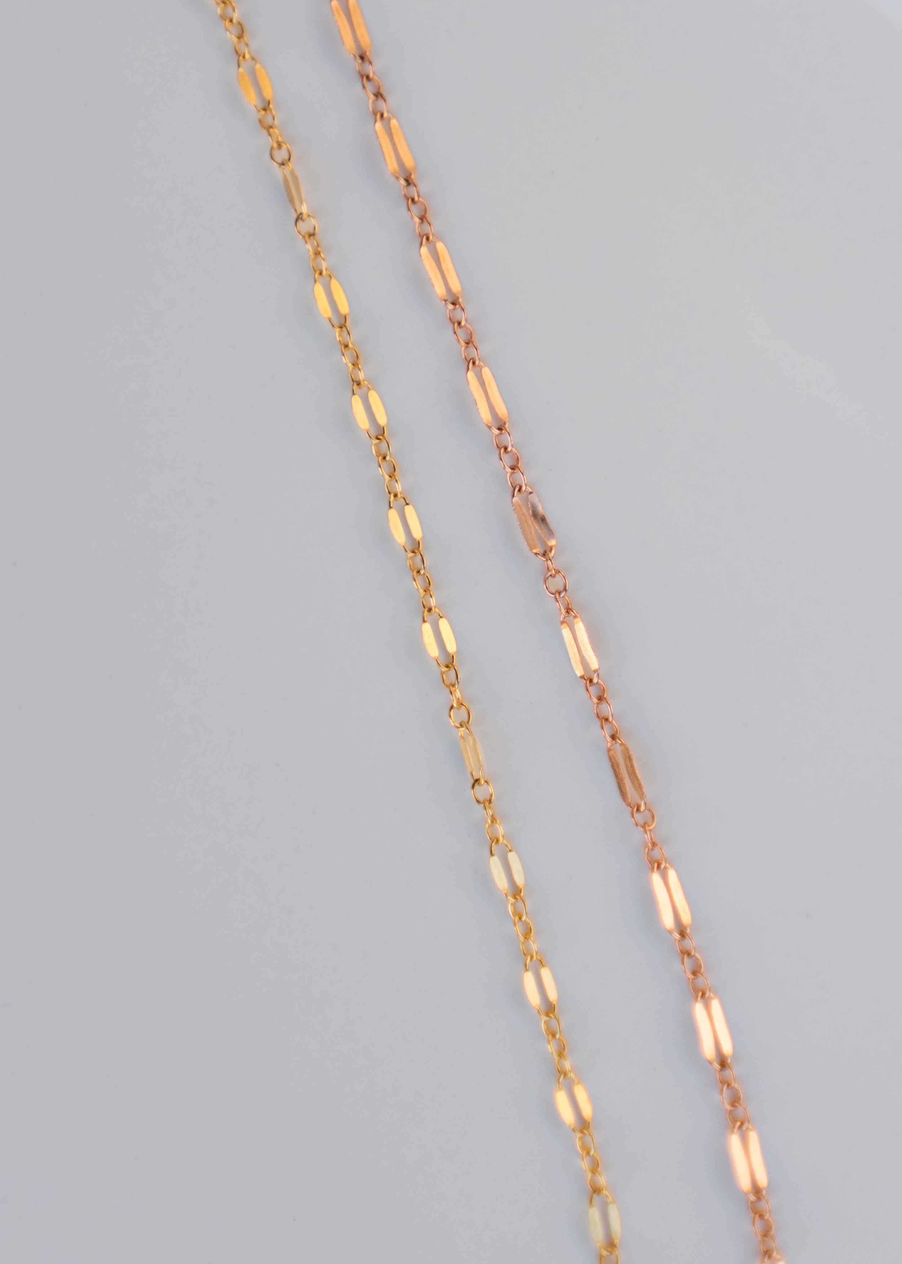sequin wheat fancy Chain Necklace rose gold gifts for women