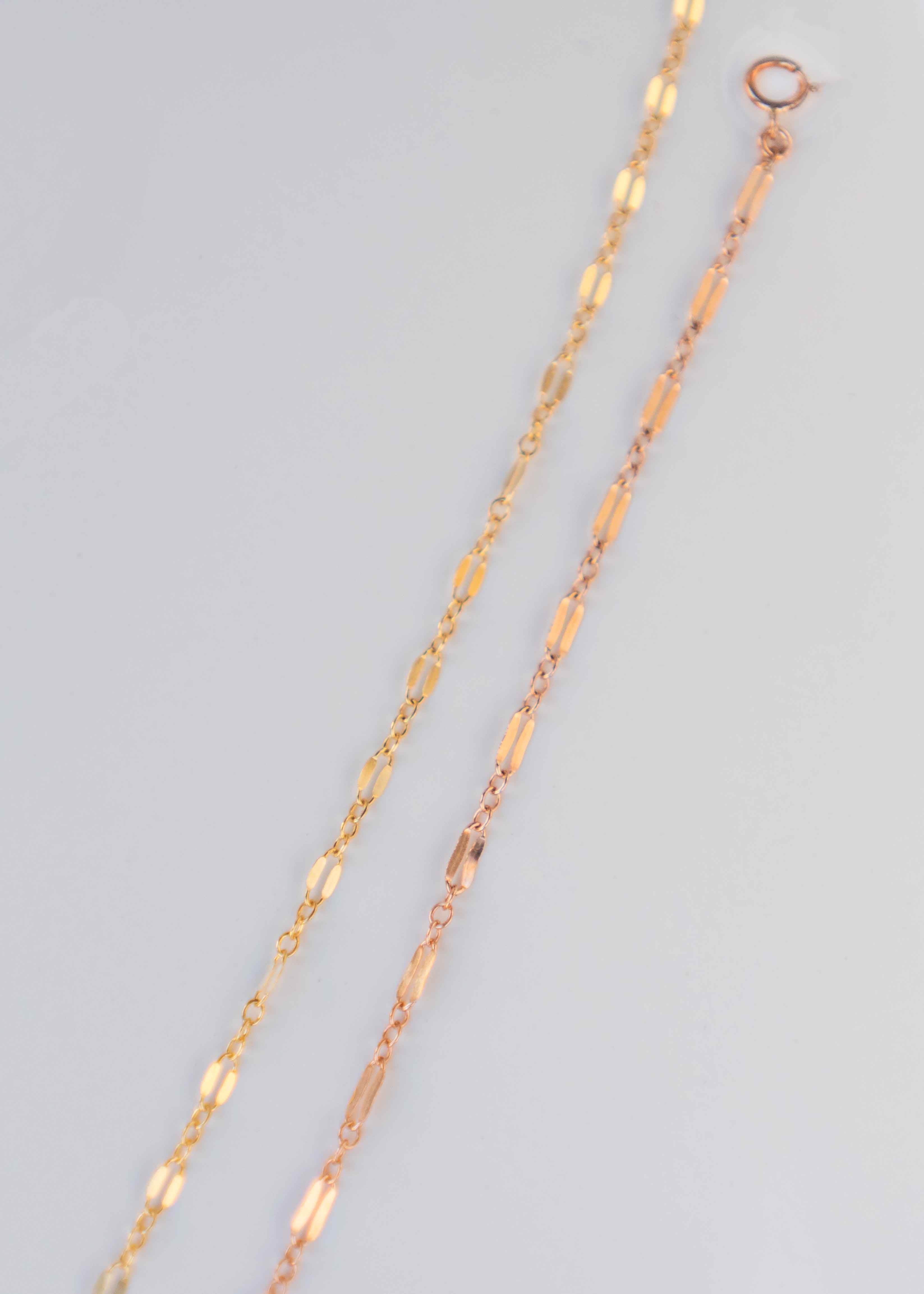 sequin rose gold chain bracelet delicate