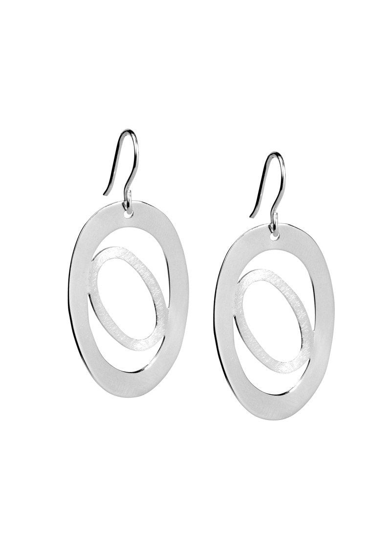 Two Circles - Earrings, handmade earrings, geometric earrings, unique earrings