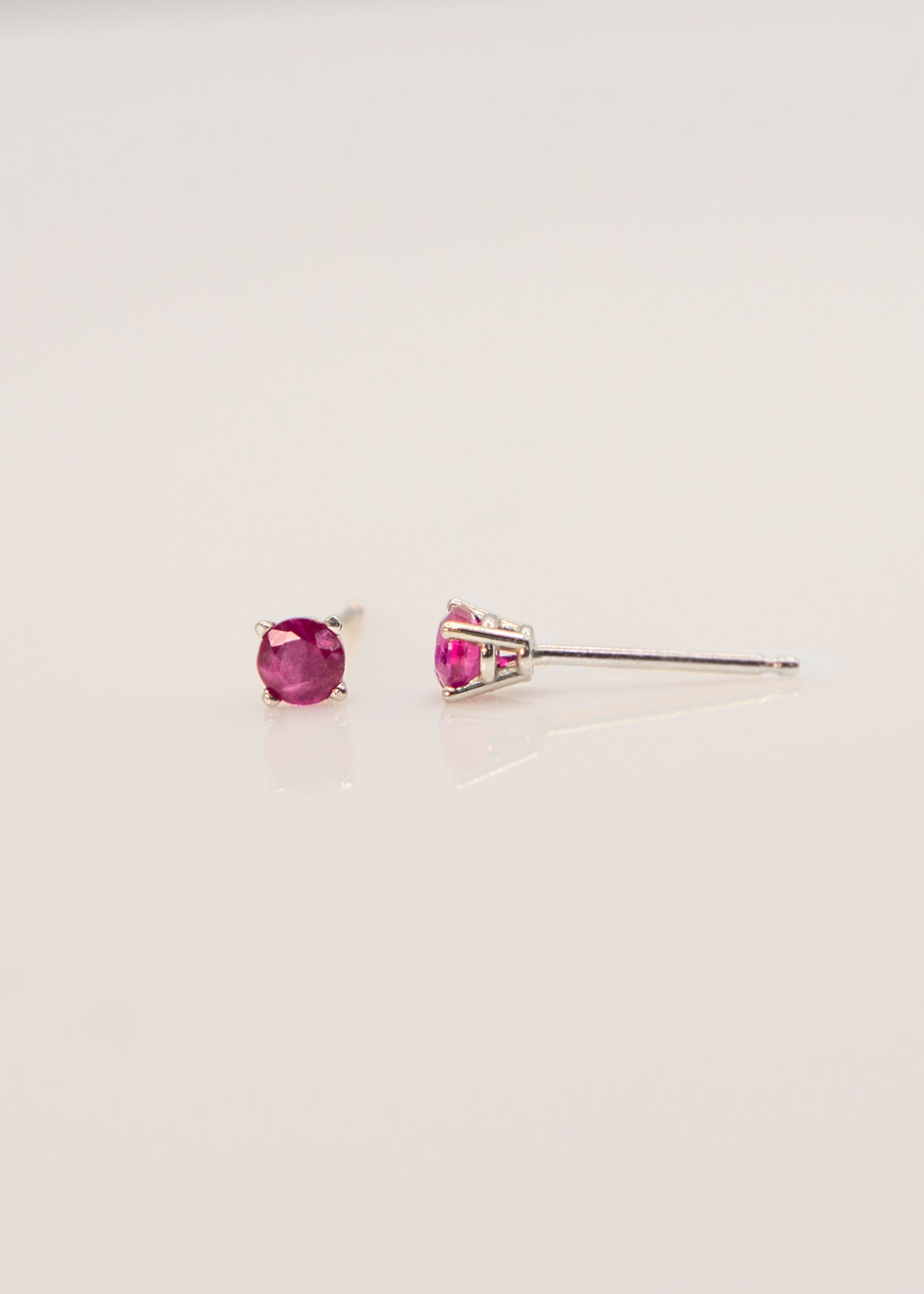 Genuine ruby hot sale stud earrings